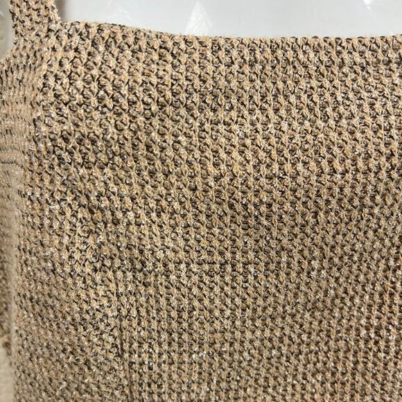Lucy Paris Womens Camille Tan Knit Button Tank size M NWT. - Picture 4 of 9